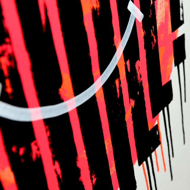 Smile - Drippy Neon Orange / Pink