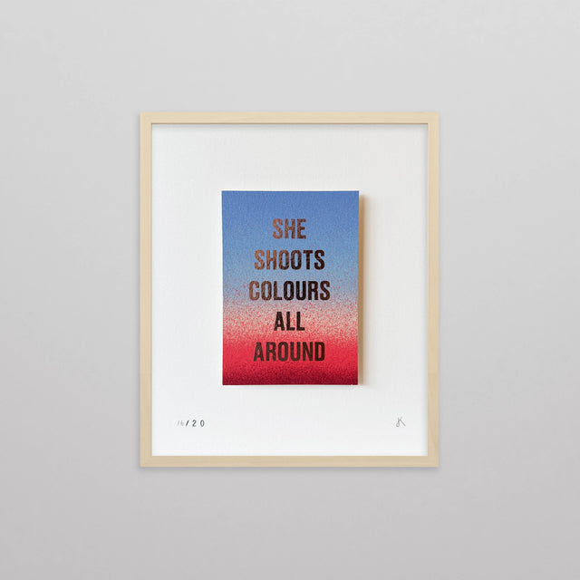 She Shoots Colours All Around (Framed)