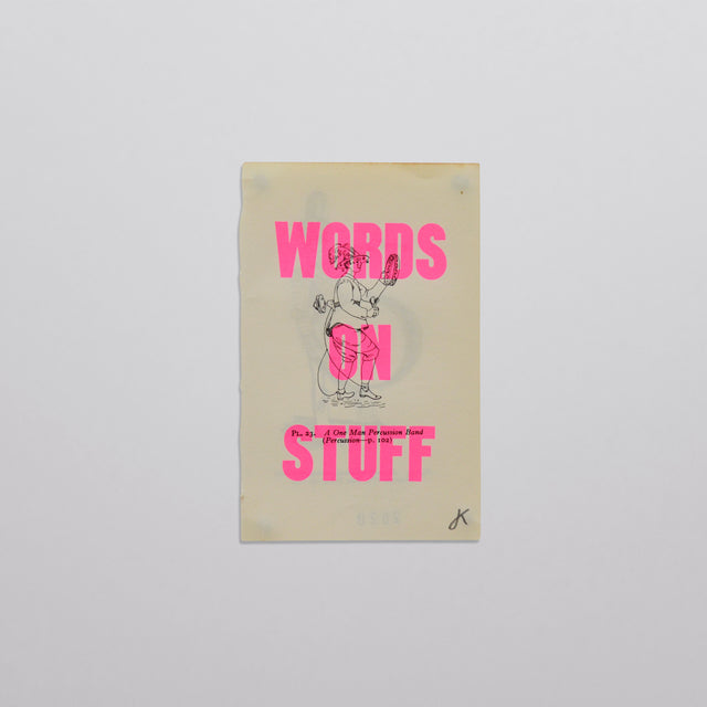 Words on stuff - Music 03 (pink)