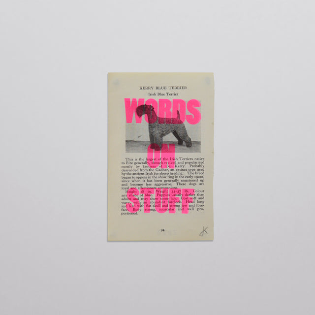 Words on stuff - Dogs 01 (pink)