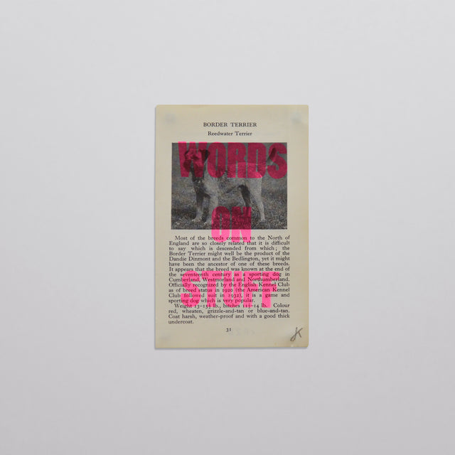 Words on stuff - Dogs 02 (pink)