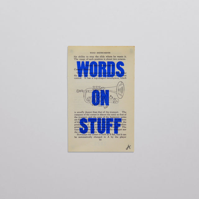 Words on stuff - Music 05 (blue)