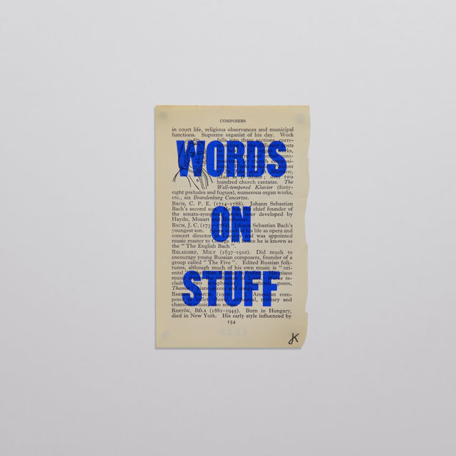 Words on stuff - Music 06 (blue)