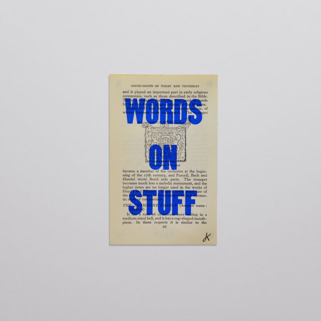 Words on stuff - Music 04 (blue)