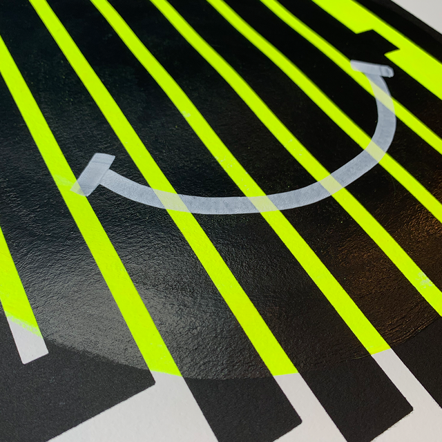 Smile - Neon Yellow (hand painted)