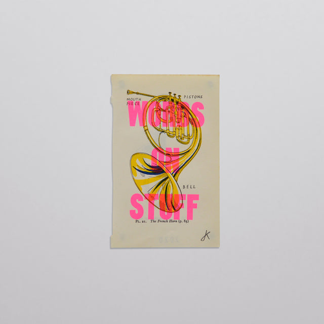 Words on stuff - Music 01 (pink)