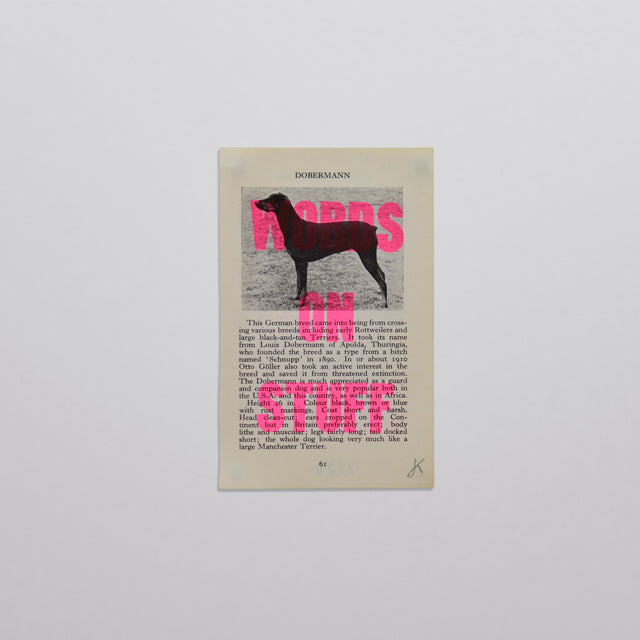 Words on stuff - Dogs 03 (pink)
