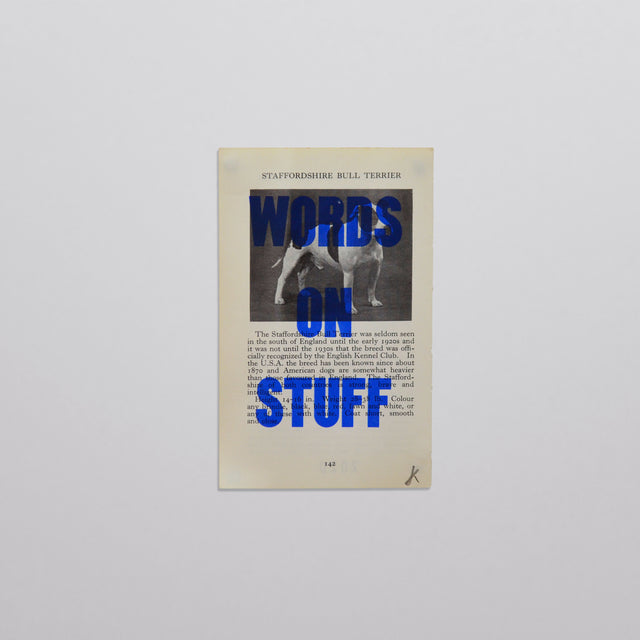 Words on stuff - Dogs 04 (blue)