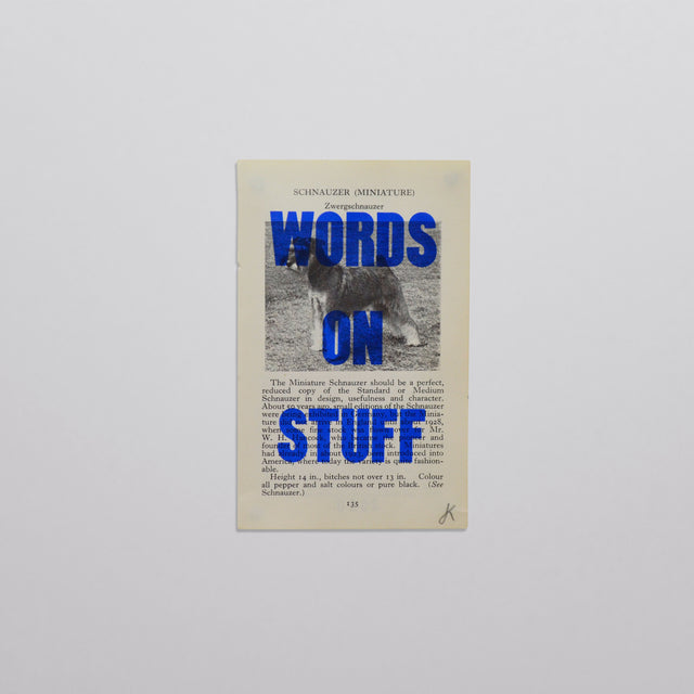 Words on stuff - Dogs 03 (blue)
