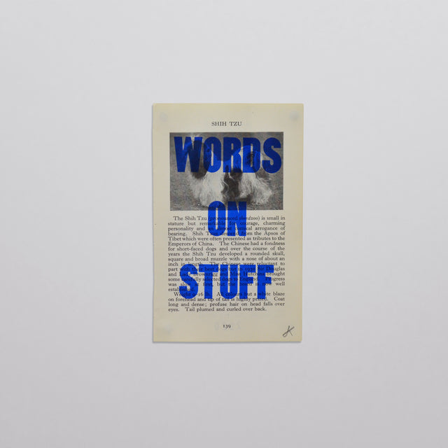 Words on stuff - Dogs 02 (blue)