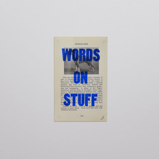 Words on stuff - Dogs 01 (blue)