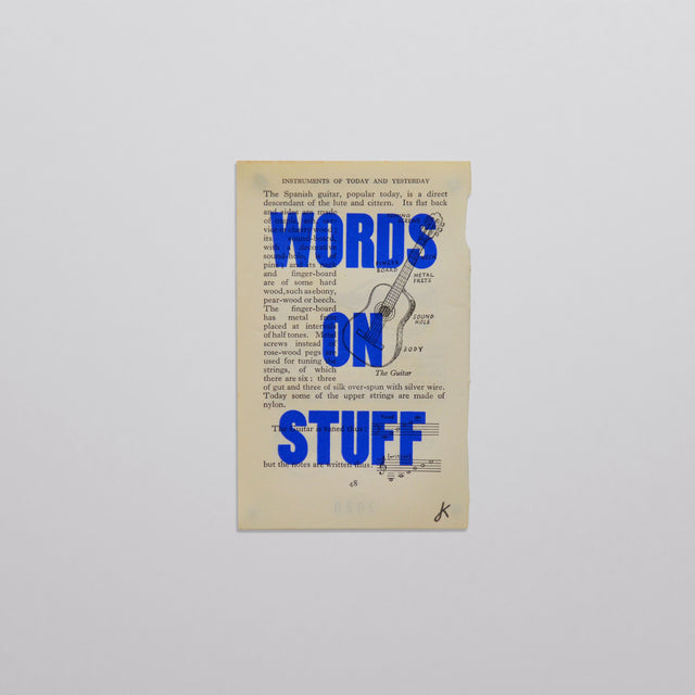 Words on stuff - Music 03 (blue)