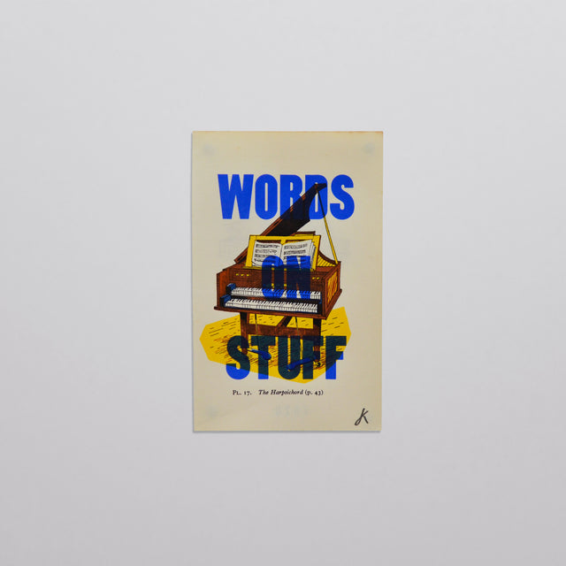 Words on stuff - Music 01 (blue)