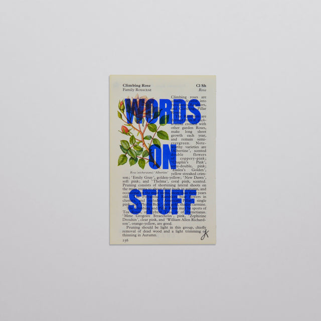 Words on stuff - Flowers 10 (blue)
