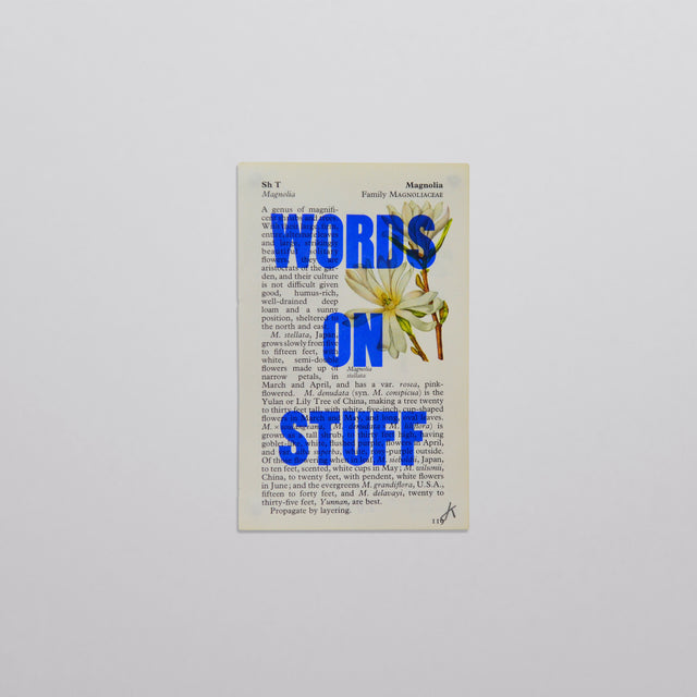 Words on stuff - Flowers 11 (blue)