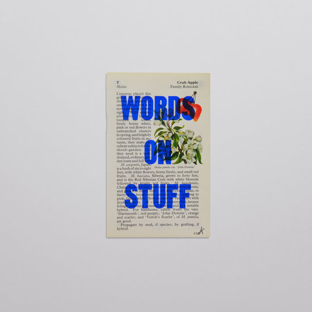 Words on stuff - Flowers 01 (blue)