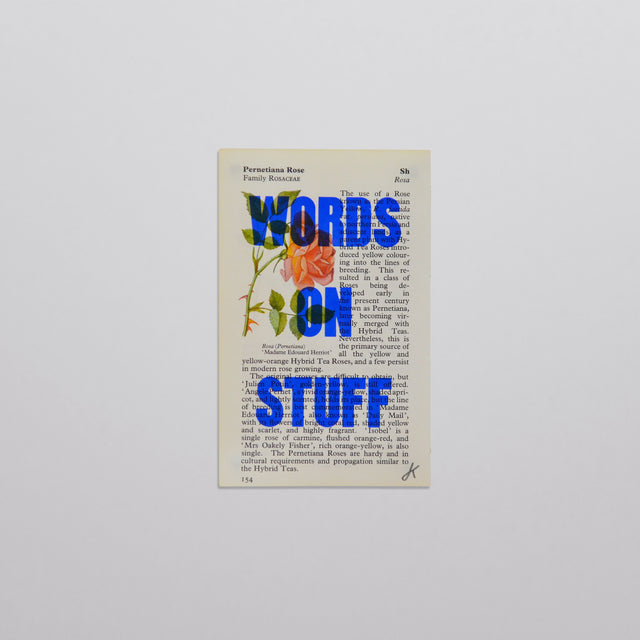Words on stuff - Flowers 02 (blue)