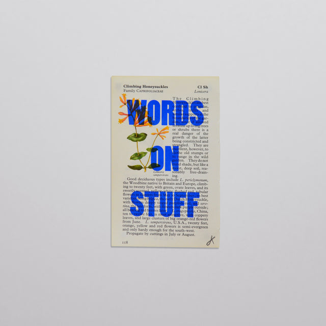 Words on stuff - Flowers 03 (blue)