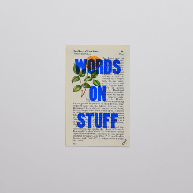 Words on stuff - Flowers 04 (blue)