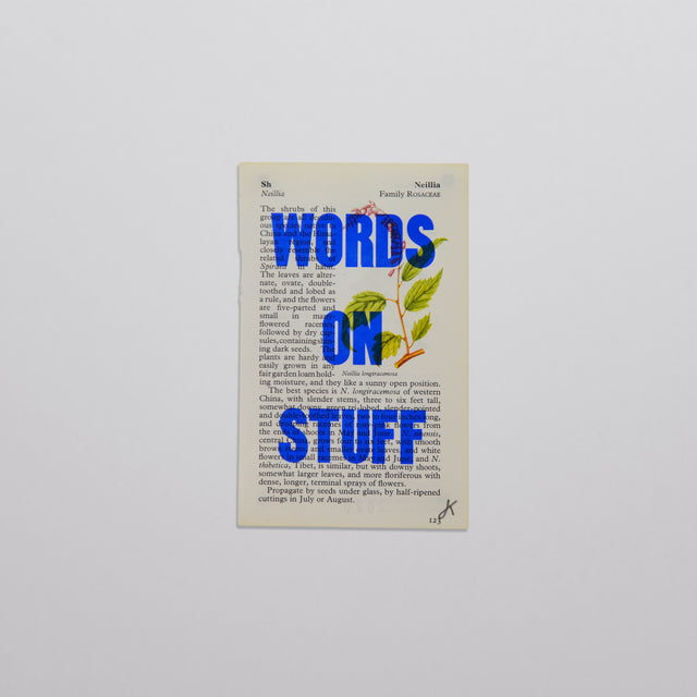 Words on stuff - Flowers 07 (blue)