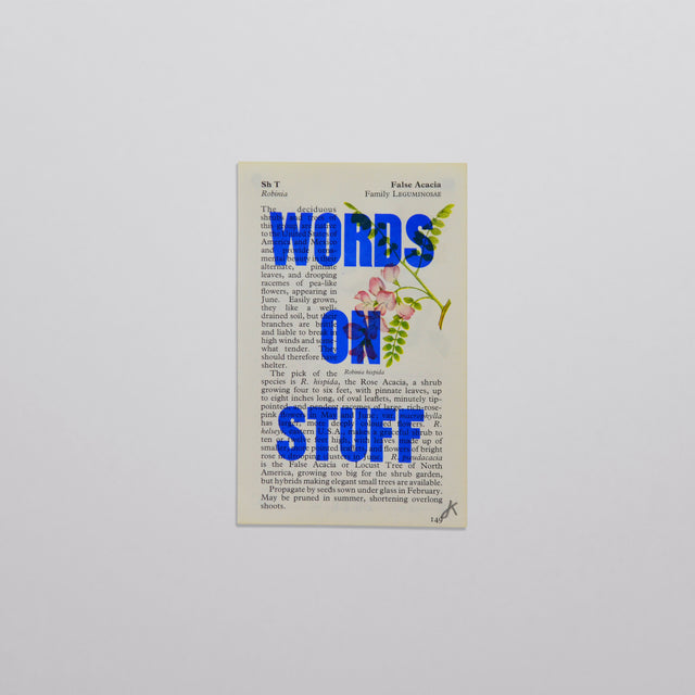 Words on stuff - Flowers 05 (blue)